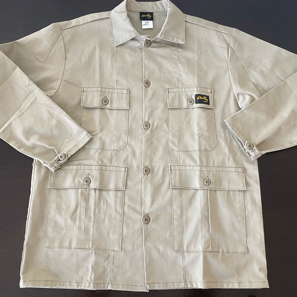 STAN RAY Natural Military Chore jacket Khaki Sz XL - Picture 4 of 17